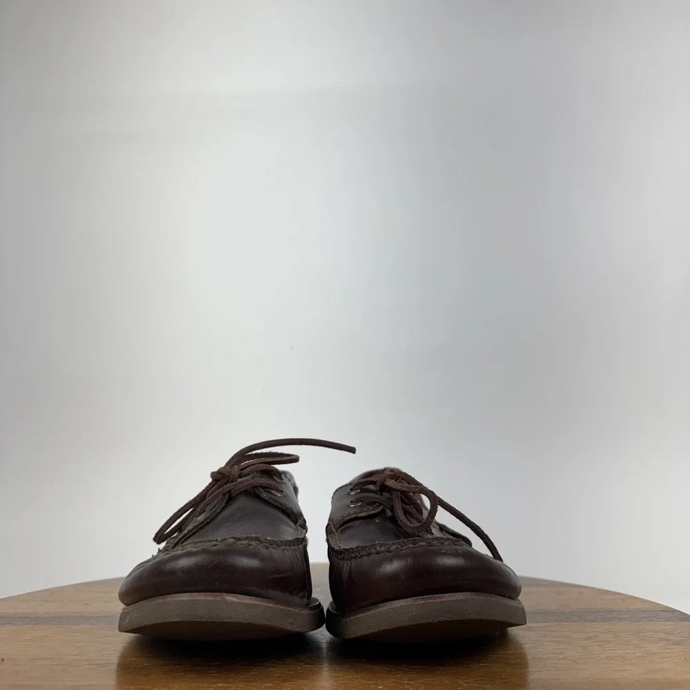 Mens Sperry Top-Sider Gold Cup 2-Eye Brown Leather Boat Deck Shoes Size 10 M GUC